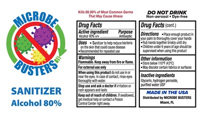 Pail Label (Microbe Busters Label)